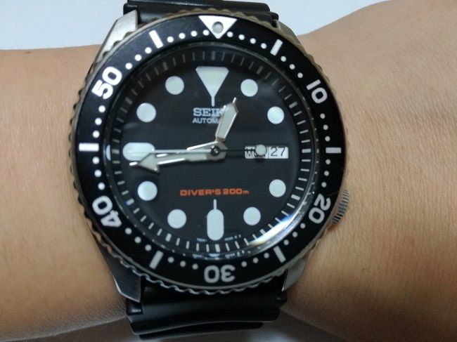 セイコーダイバーズ「ブラックボーイ（SKX007KC）」装着画像アップ