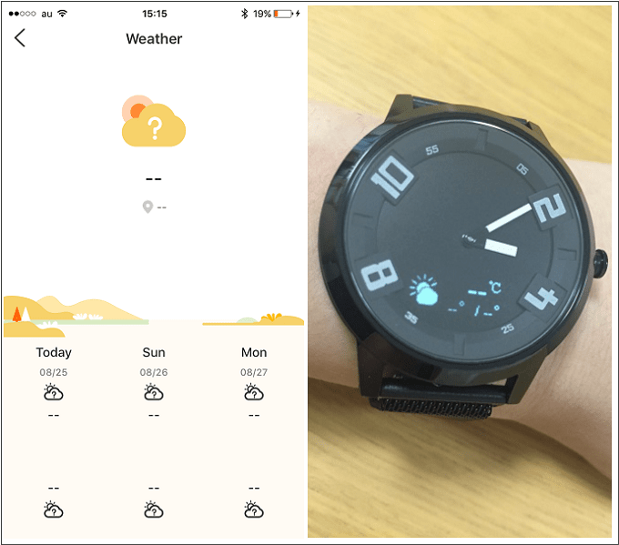 Lenovo Watch X 天気情報