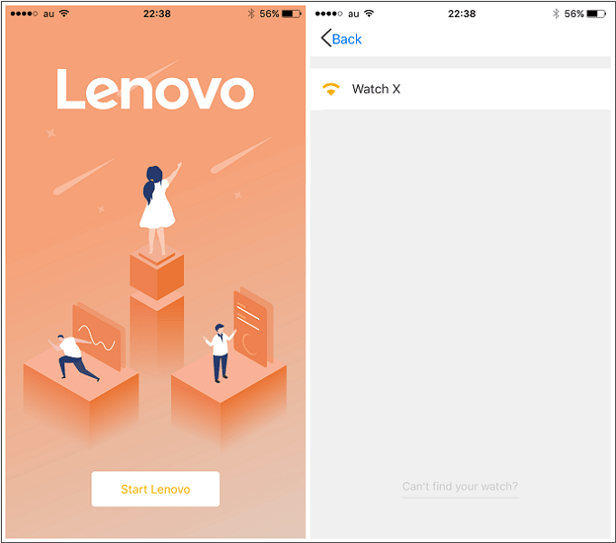 Lenovo Watch X アプリ立ち上げ・ペアリング