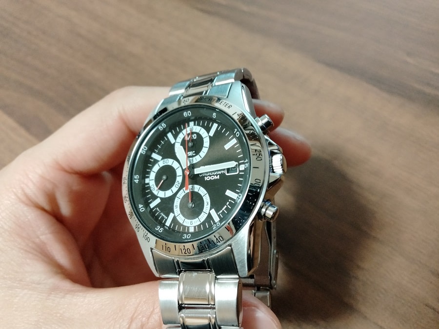 パネル セイコー SEIKO クロノグラフ 腕時計 SND371 並行輸入品 ...